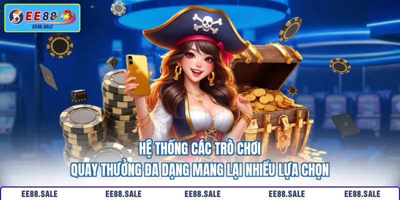Hệ thống các trò chơi quay thưởng đa dạng mang lại nhiều lựa chọn